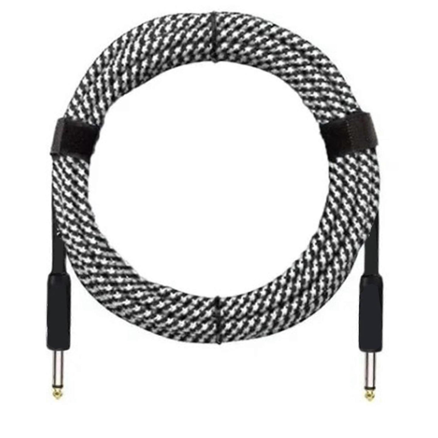 Guitar Noise Reduction Cable Black White 3m Copper Core Guitar Instrument Cable for Performance