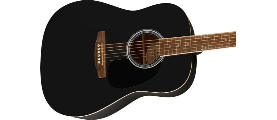Fender FA-25 Dreadnought Acoustic Guitar, Walnut Fingerboard, Black