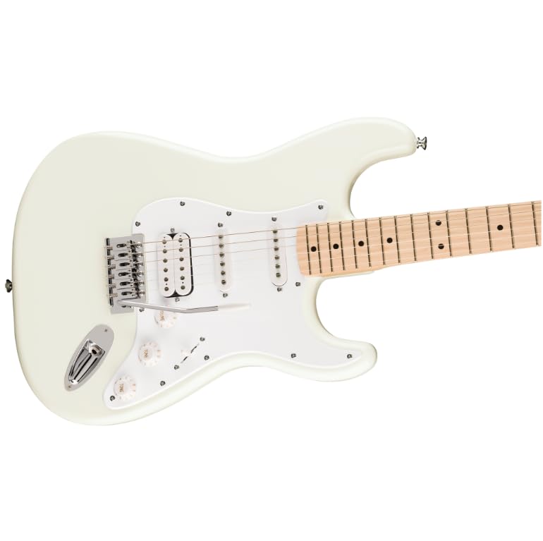 Squier by Fender Limited Edition Sonic® Stratocaster® Electric Guitar HSS, Maple Fingerboard, White Pickguard, Arctic White