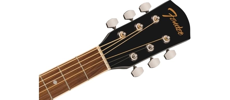 Fender FA-25 Dreadnought Acoustic Guitar, Walnut Fingerboard, Black