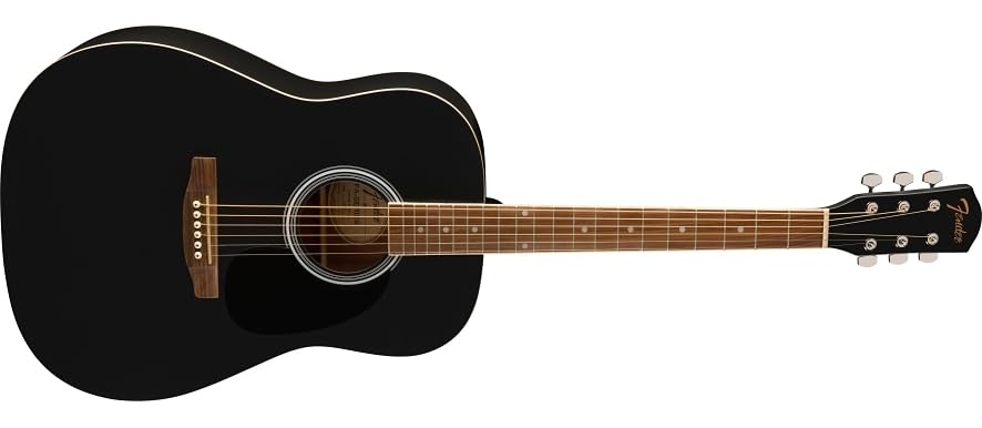 Fender FA-25 Dreadnought Acoustic Guitar, Walnut Fingerboard, Black