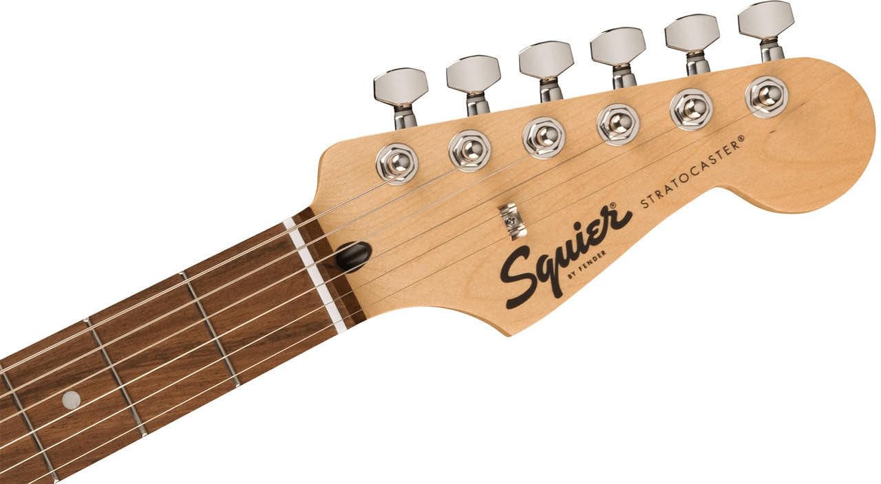 Squier by Fender Limited Edition Sonic® Stratocaster® Electric Guitar HSS, Maple Fingerboard, White Pickguard, Arctic White