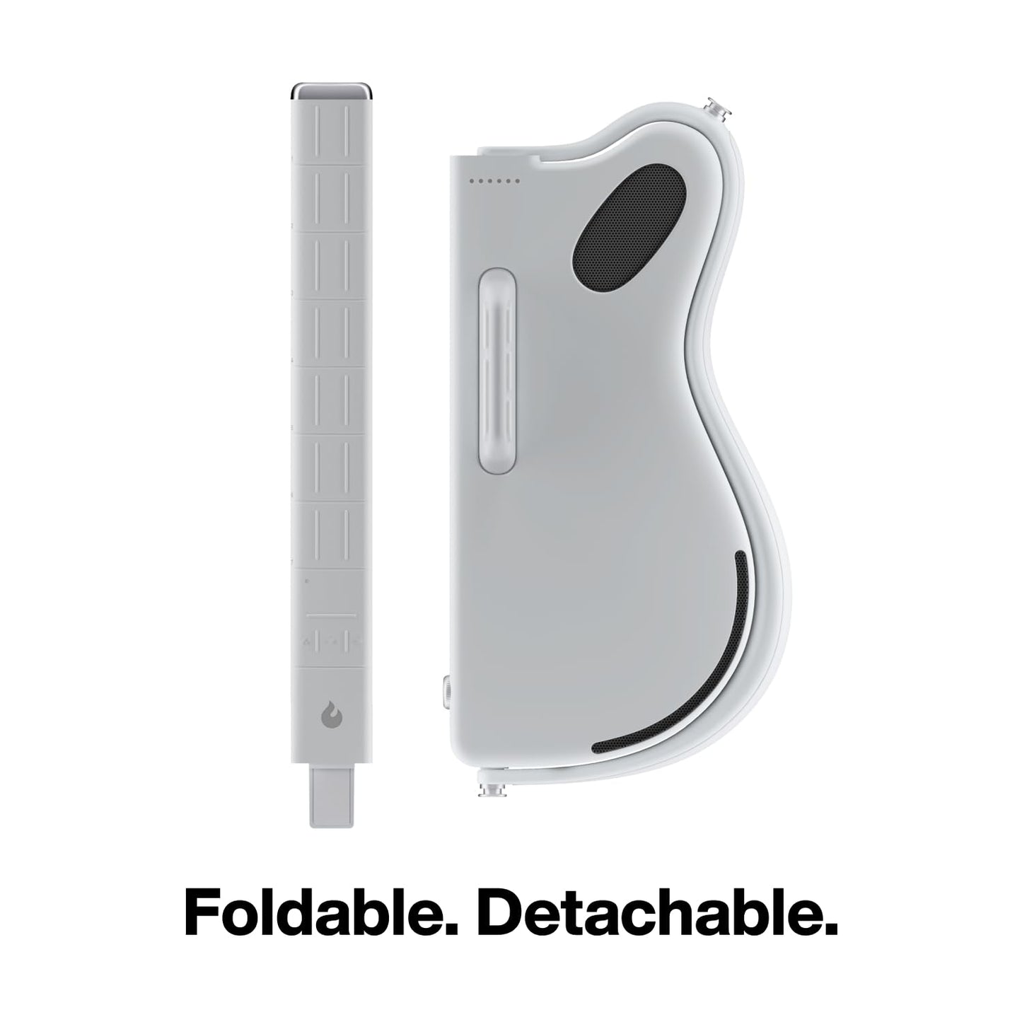 LAVA GENIE Sampler Guitar, No String Attached, Hundreds of Instrument Presets, Onboard Speaker, Foldable, Detachable, White, 30.5 inch.