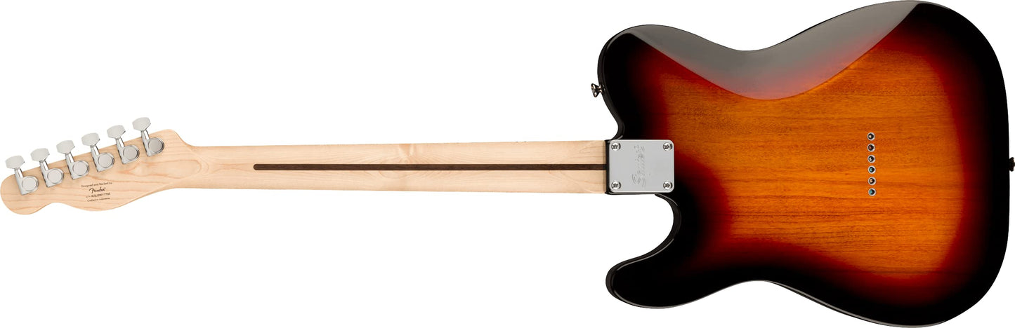 Squier by Fender Affinity Series Telecaster, Electric Guitar, Maple Fingerboard, Black Pickguard, 3 Colour Sunburst, Comes with Free Virtual Lessons