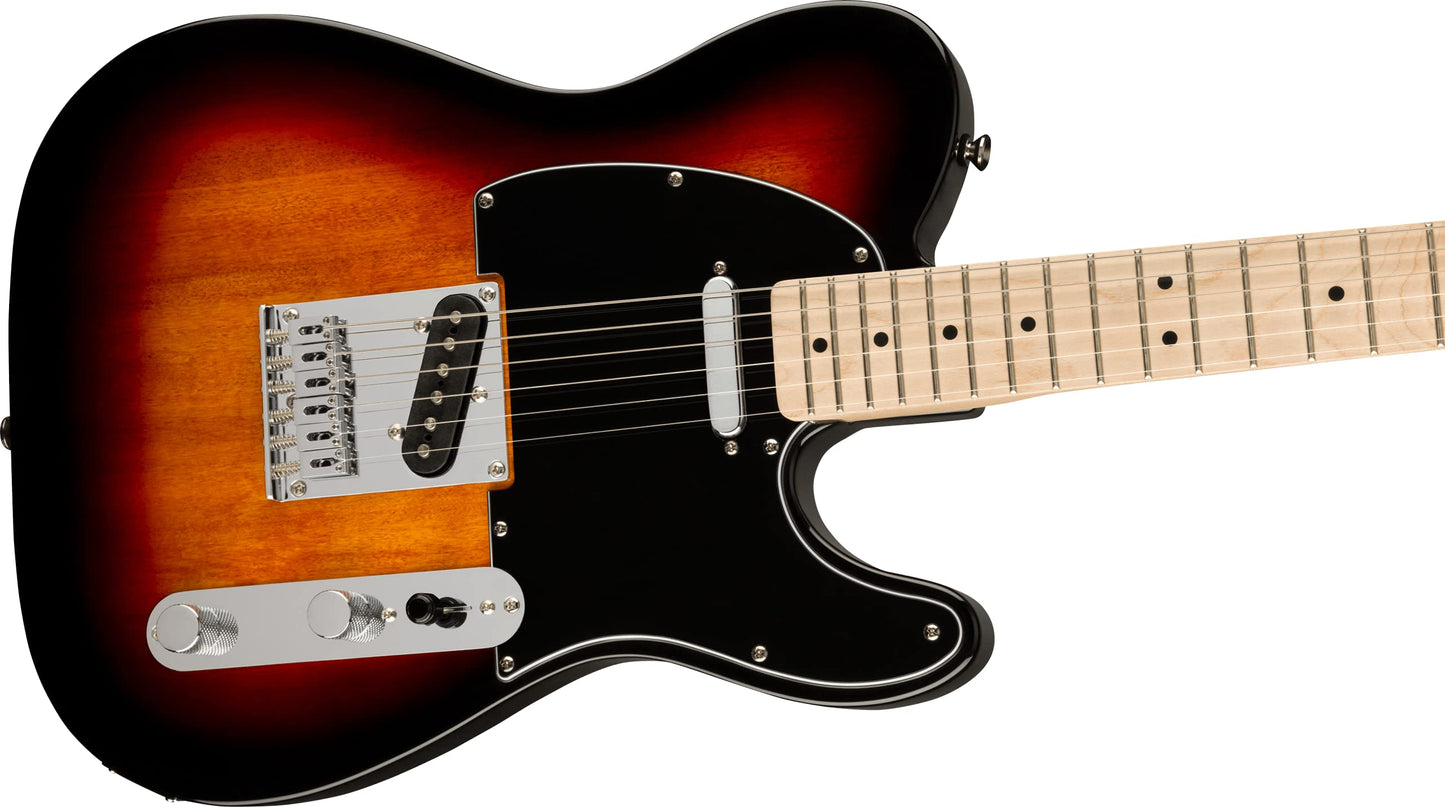 Squier by Fender Affinity Series Telecaster, Electric Guitar, Maple Fingerboard, Black Pickguard, 3 Colour Sunburst, Comes with Free Virtual Lessons