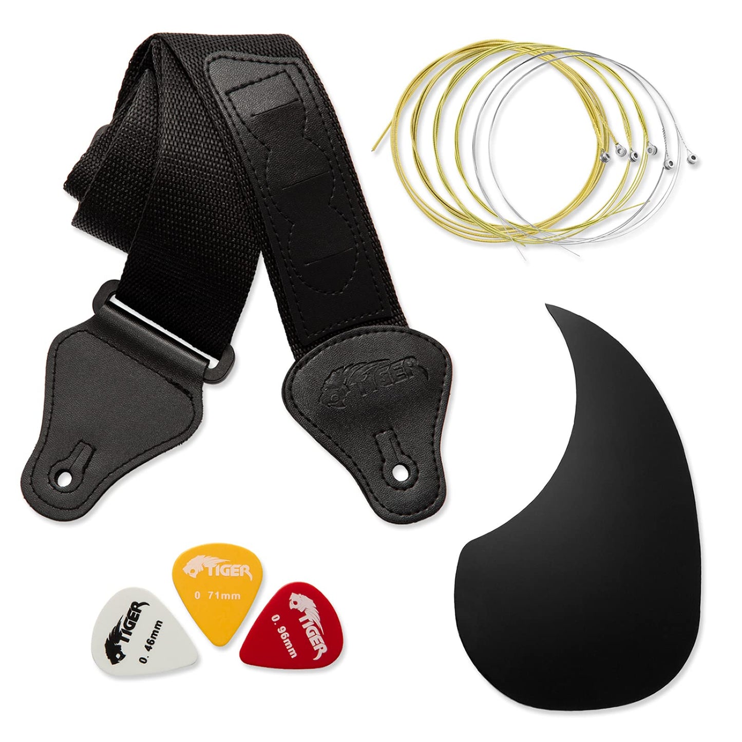 TIGER ACG1-NT34 3/4 Size Acoustic Steel String Guitar - Small body Acoustic Guitar for Ages 9+ with Bag, Strap, Spare Strings and Plectrums - Natural - Now with 6 Months Free Lessons Included