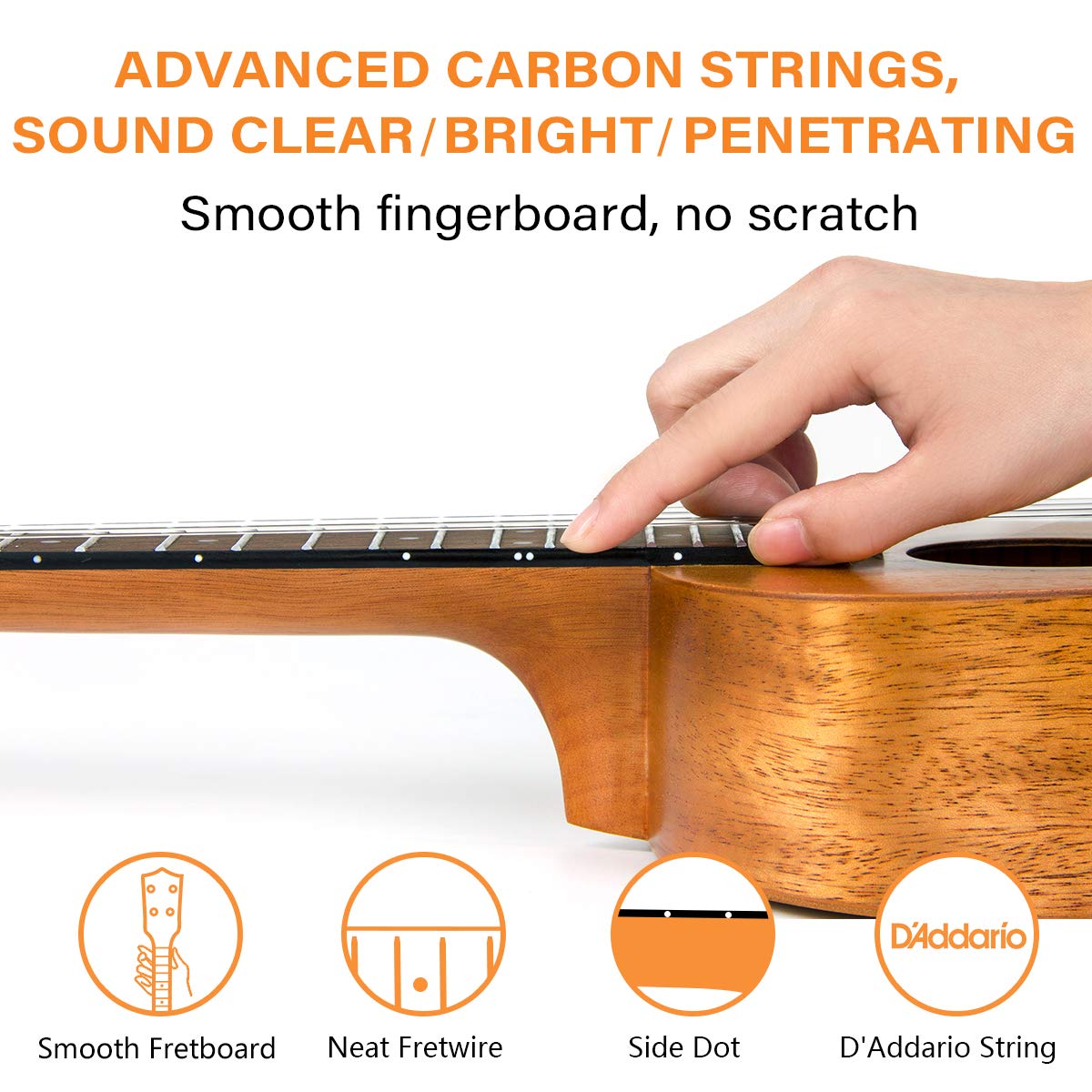 Kmise Soprano Ukulele Starter Kit 21 inch Mahogany Ukelele for Beginners with Gig Bag Tuner Strap String Instruction Booklet