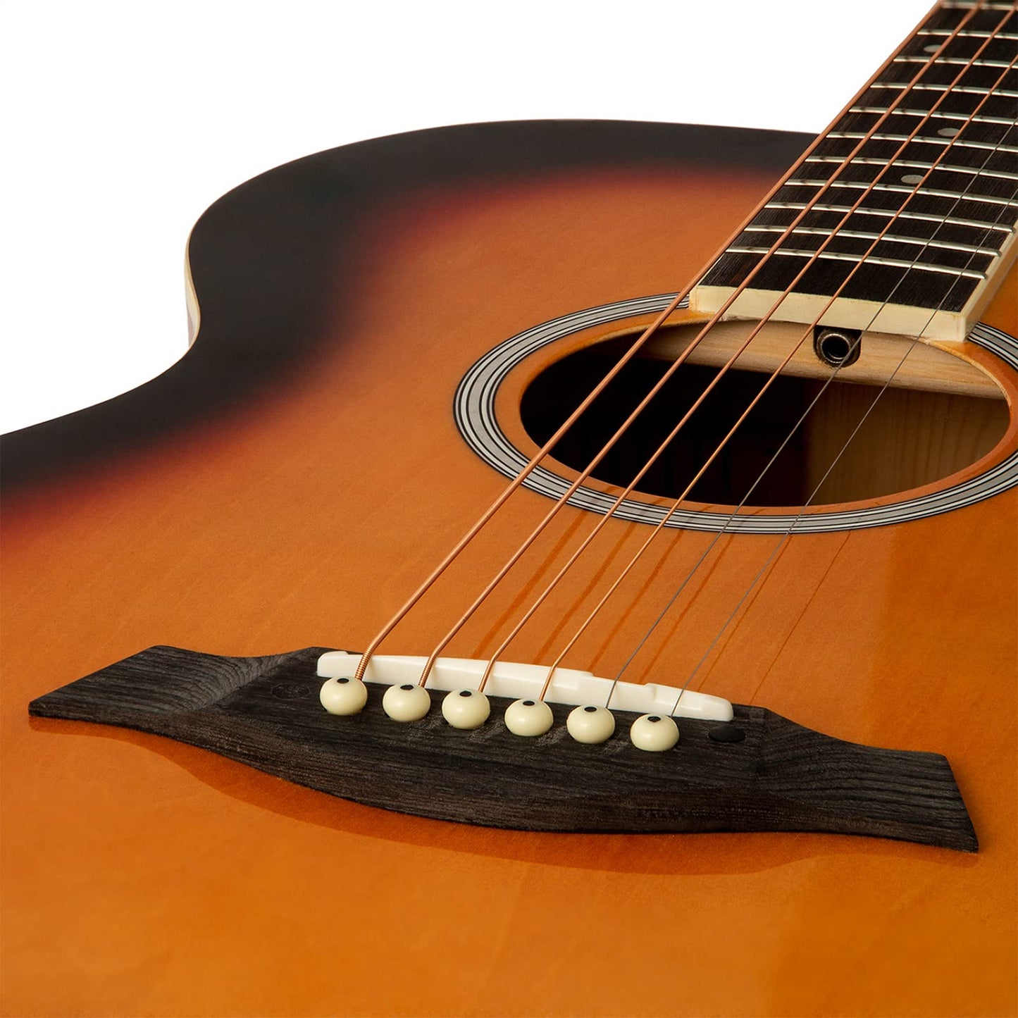 TIGER ACG1-SB Small Body Acoustic Guitar for Beginners - Sunburst - Now with 6 Months Free Lessons Included