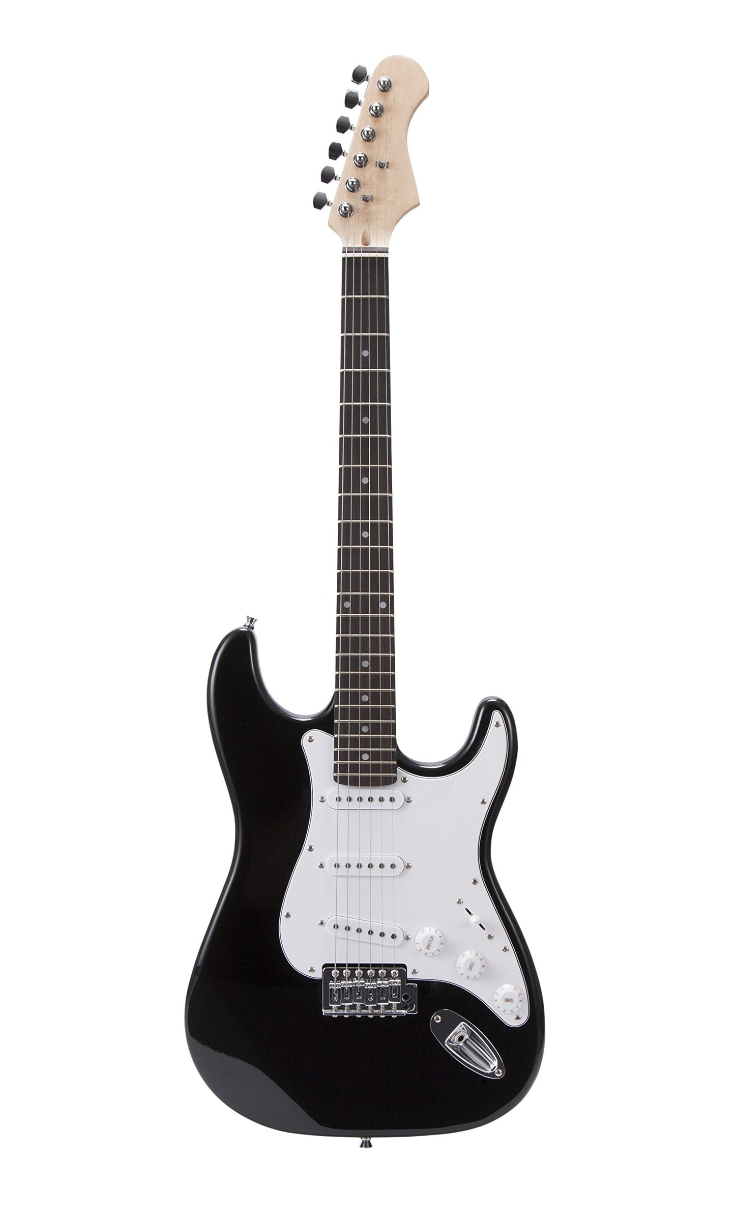 RockJam Full Size Electric Guitar Kit with 10-Watt Guitar Amp, Lessons, Strap, Gig Bag, Picks, Whammy, Lead and Spare Strings - Black