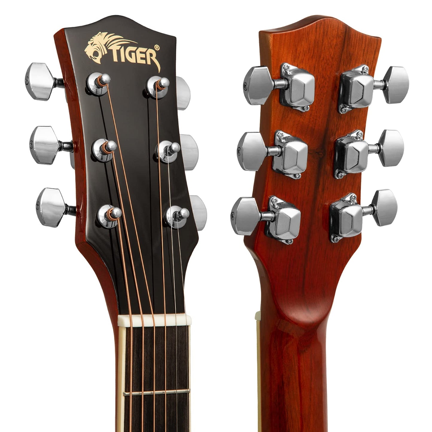TIGER ACG1-SB Small Body Acoustic Guitar for Beginners - Sunburst - Now with 6 Months Free Lessons Included