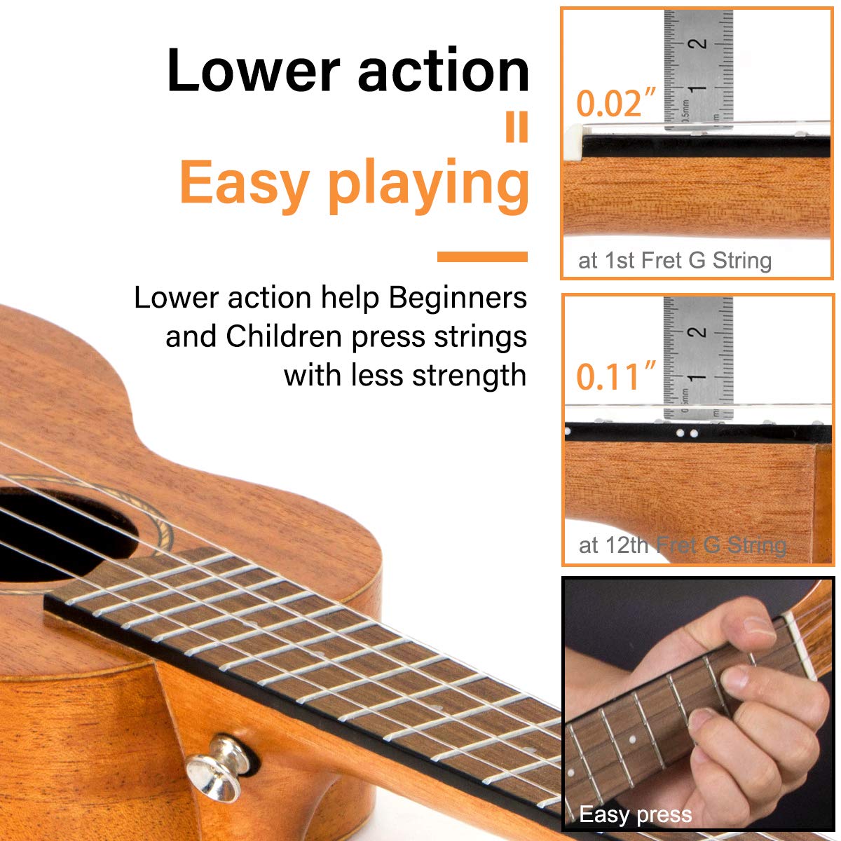 Kmise Soprano Ukulele Starter Kit 21 inch Mahogany Ukelele for Beginners with Gig Bag Tuner Strap String Instruction Booklet