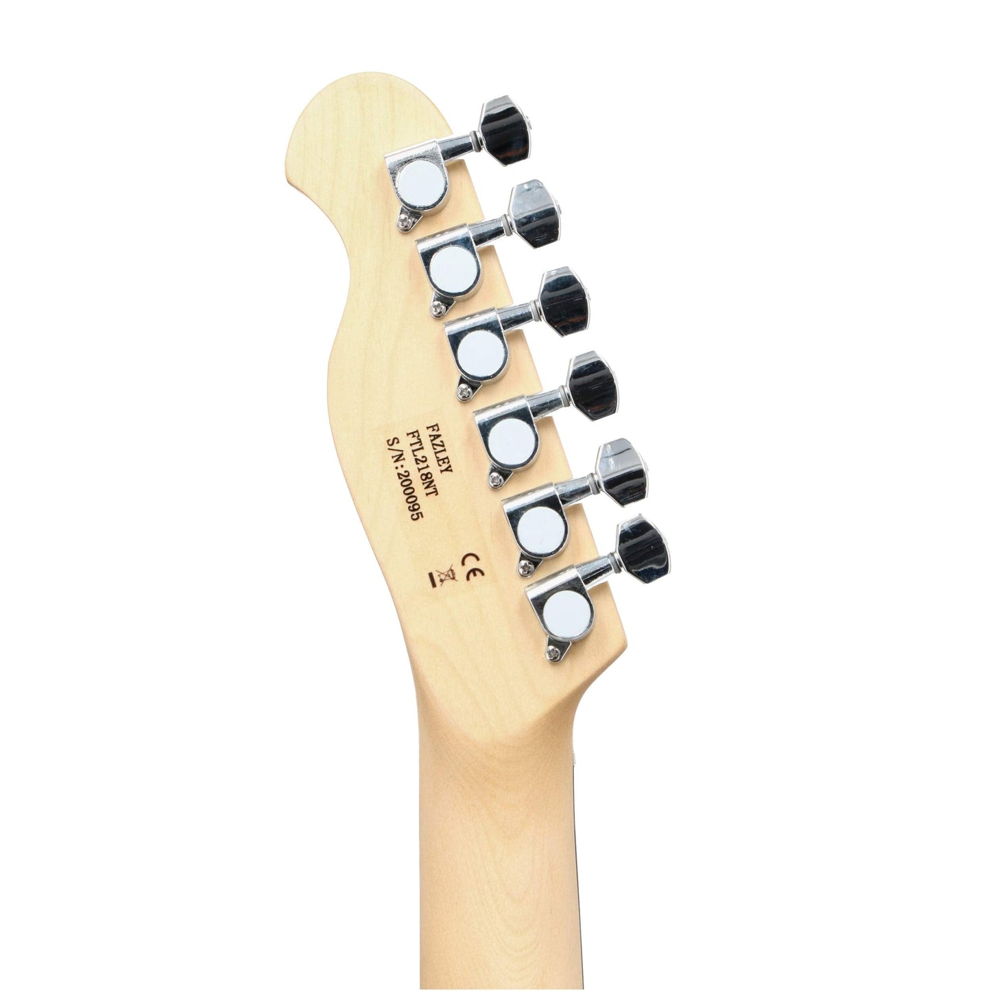 Fazley FTL218NTAB Electric Guitar - Ash Burl - Natural Look - Beginners Guitar - 42 Inches Full Size - Basswood