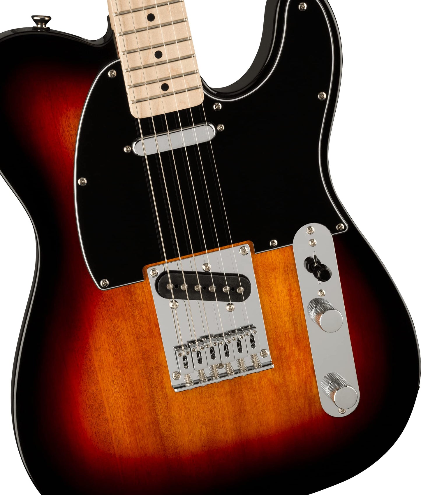 Squier by Fender Affinity Series Telecaster, Electric Guitar, Maple Fingerboard, Black Pickguard, 3 Colour Sunburst, Comes with Free Virtual Lessons