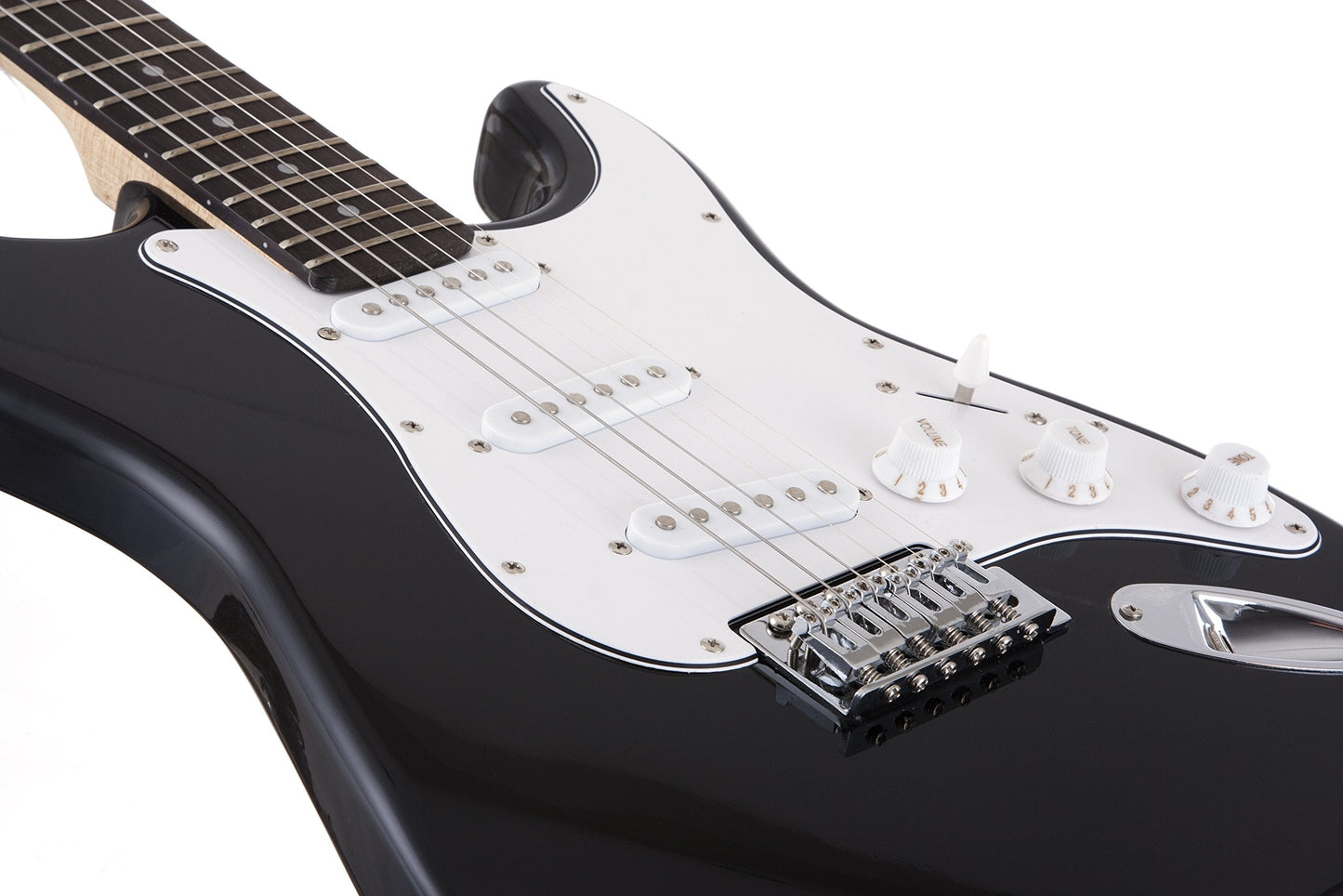 RockJam Full Size Electric Guitar Kit with 10-Watt Guitar Amp, Lessons, Strap, Gig Bag, Picks, Whammy, Lead and Spare Strings - Black