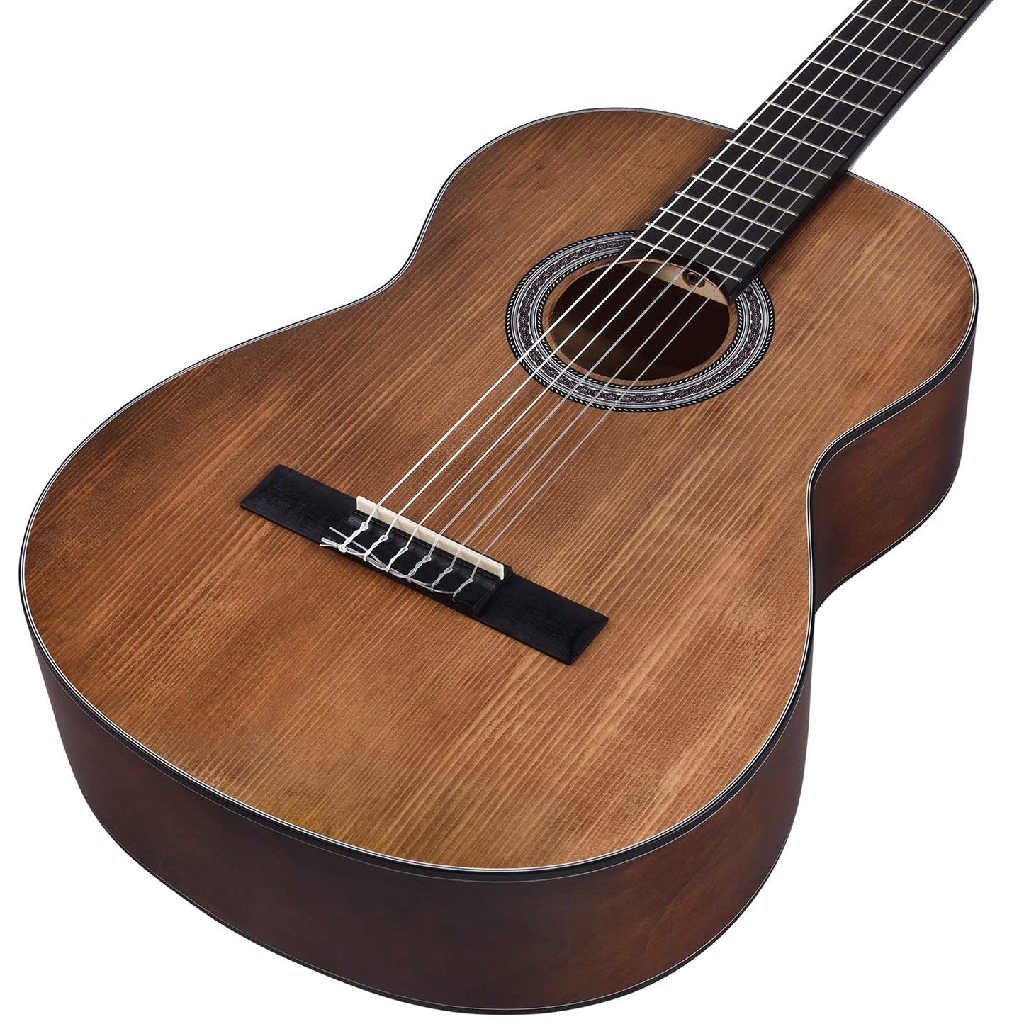 Winzz 4/4 Full Size Classical Spanish Guitar for Adults Beginners with Complete Accessories (39 Inches, Matte Brown)