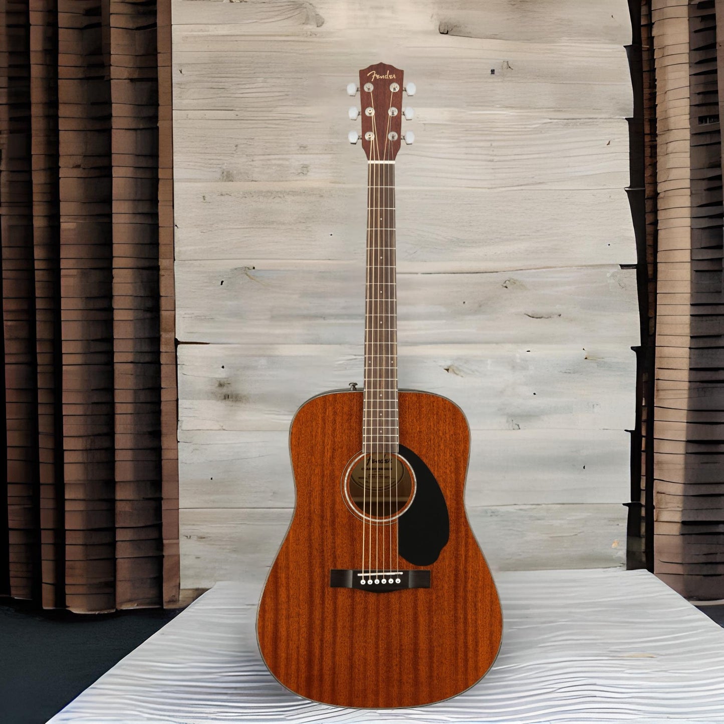 Fender CD-60S Dreadnought, Walnut Fingerboard, All-Mahogany, Natural, Full Size, 970110022, Comes with Free Virtual Lessons