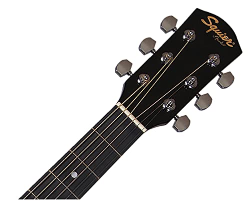 Fender SA-105CE, Electro Acoustic Guitar, Dreadnought Cutaway, Black, Comes with Free Virtual Lessons
